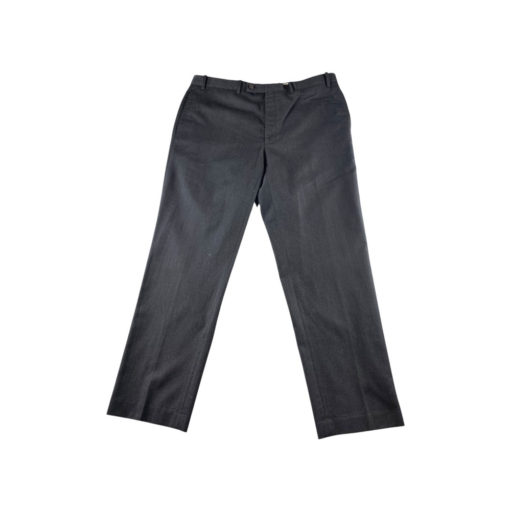 Lauren Ralph Lauren Wool Dress Pants Charcoal Gray Flat Front Men Size 38W 32L